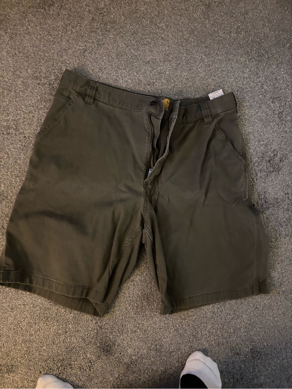 Carhartt Men's Olive Workwear Relaxed Fit Shorts